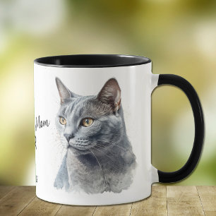 Bästa Grått Cat Mamma All Mugg