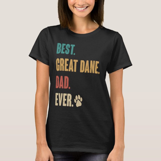 Bästa Great dane Pappa Great dane Hund T Shirt (Framsida)