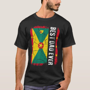 Bästa Grenadian Pappa någonsin Grenada Flagga Fars T Shirt