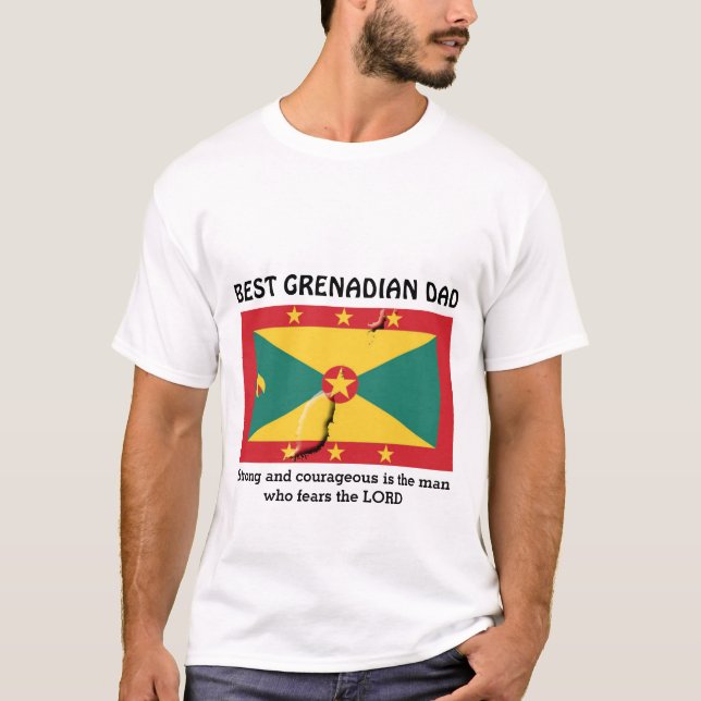 BÄSTA GRENDIAN PAPPA Stark djärv Personlig T Shirt (Framsida)