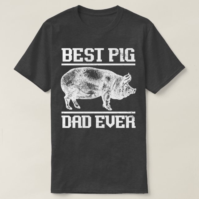 Bästa Gris Pappa någonsin Gris T Shirt (Design framsida)