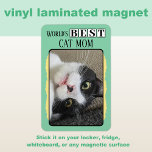 Bästa grönt för lägg till bild gult för katt mamma magnet<br><div class="desc">Fira den rena katten mamma i ditt liv med den här vackra fotomagneten! En must-have för alla djurälskare, denna vinyllaminerade magnet är ett sött sätt att visa upp ditt favoritögonblick i kattunge. Vare sig det gäller kylskåp, skåp eller magneter yta är det ett roligt och snyggt sätt att behålla de...</div>