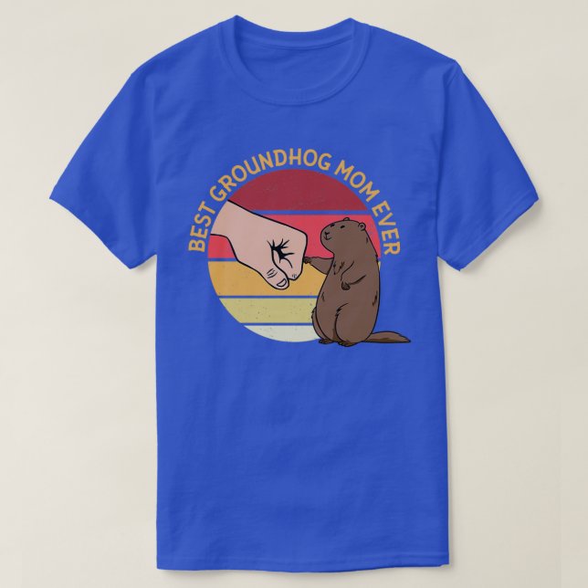 Bästa Groundhog Mamma någonsin T Shirt (Design framsida)