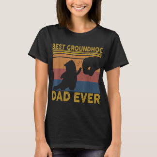 Bästa Groundhog Pappa någonsin funny Fars dag 2022 T Shirt
