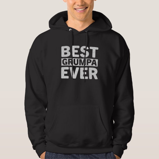 Bästa Grumpa Någonsin  Pappas Dag Grumpa Hoodie (Framsida)