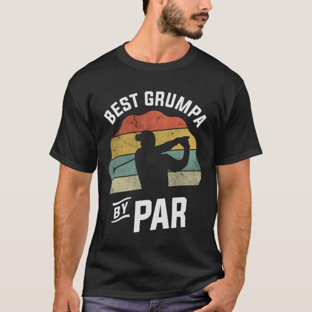 Bästa grumpa per pärla Golf Golfer Golfing Fars da T Shirt (Framsida)