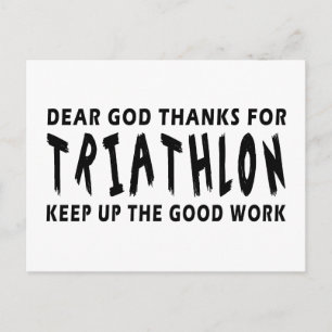 Bästa Gud tack för Triathlon Vykort