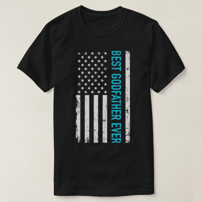 Bästa gudfader i USA-flagga T Shirt (Design framsida)