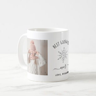 Bästa gudfader! Två foto-Silver-snöflingor Kaffemugg