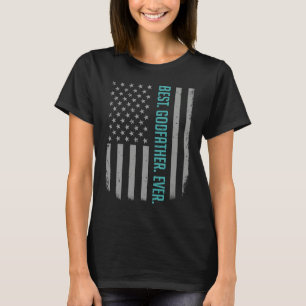 Bästa gudfar någonsin amerikansk flagga för pappor t shirt