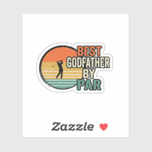 Bästa gudfarbror av Par Vintage Golf Vector Design Klistermärken