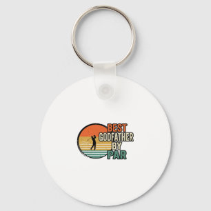 Bästa gudfarbror av Par Vintage Golf Vector Design Nyckelring