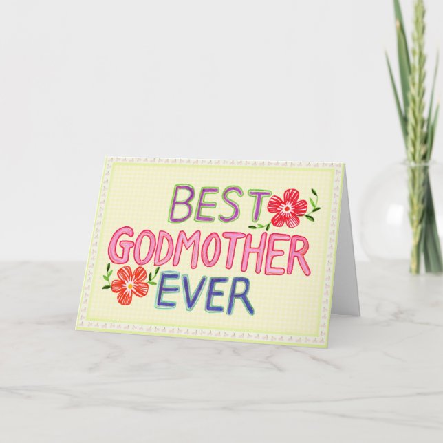 Bästa gudmor någonsin Gudmor Mors dag Kort (Framsida)