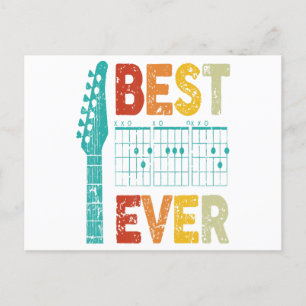 Bästa guitar pappa någonsin har bästa pappa guitar vykort