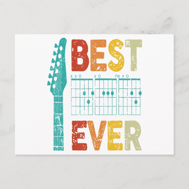 Bästa guitar pappa någonsin har bästa pappa guitar vykort (Framsida)