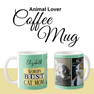 Bästa gulten för katter mamma 2-foto namn grönt kaffemugg