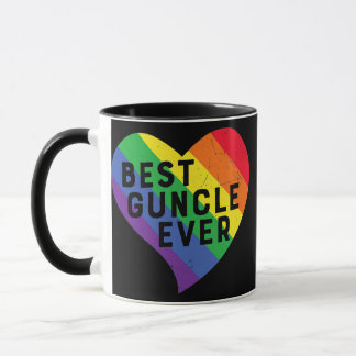 Bästa Guncle Aldrionkel LGBTQ-Pridet Rainbow Flagg Mugg