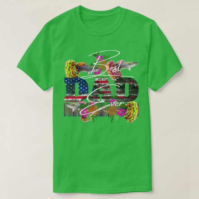 Bästa Guppy Pappa någonsin 1 T Shirt (Design framsida)