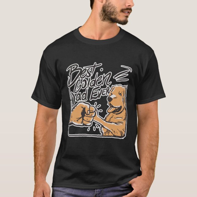 Bästa gyllene pappa någonsin t shirt (Framsida)