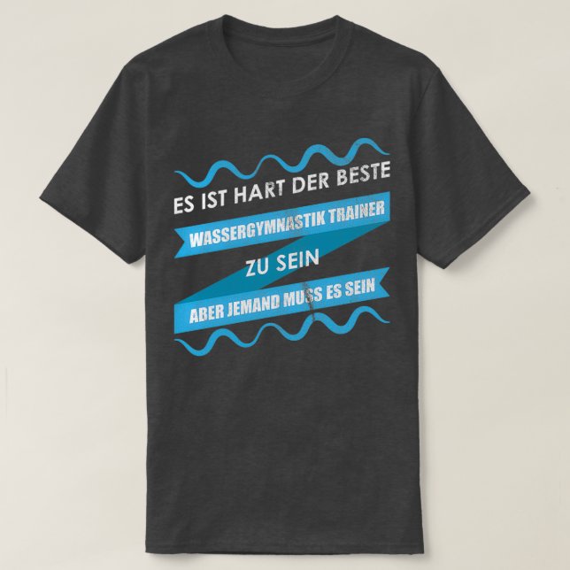 Bästa Gymnastics Coach i Vatten T Shirt (Design framsida)