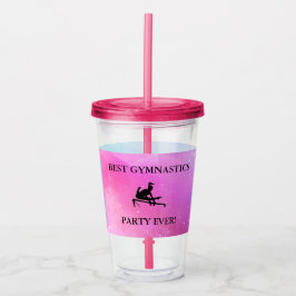 BÄSTA GYMNASTICS PARTY NÅGONSIN! PLASTISK TUMBLER TAKE AWAY MUGG