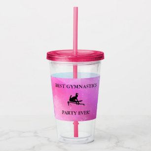 BÄSTA GYMNASTICS PARTY NÅGONSIN! PLASTISK TUMBLER TAKE AWAY MUGG