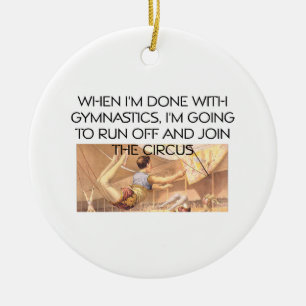 BÄSTA gymnastikhumor Julgransprydnad Keramik