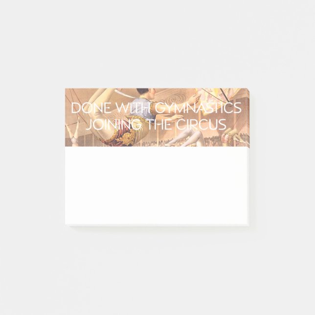 BÄSTA gymnastikhumor Post-it Block (Framsida)