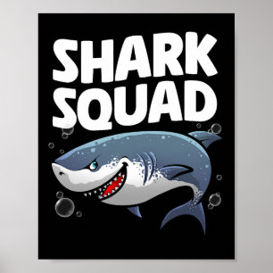 Bästa hajkonst för pojkar flickor Kids Shark-relat Poster