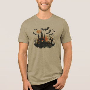 Bästa Halloween fest-kanterad slott T Shirt