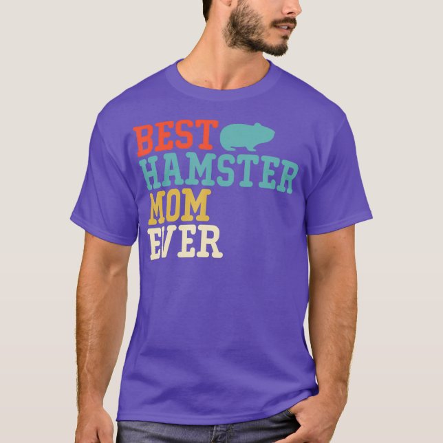 Bästa HAMSTER Mamma-Vintagen Retro-gåva T Shirt (Framsida)