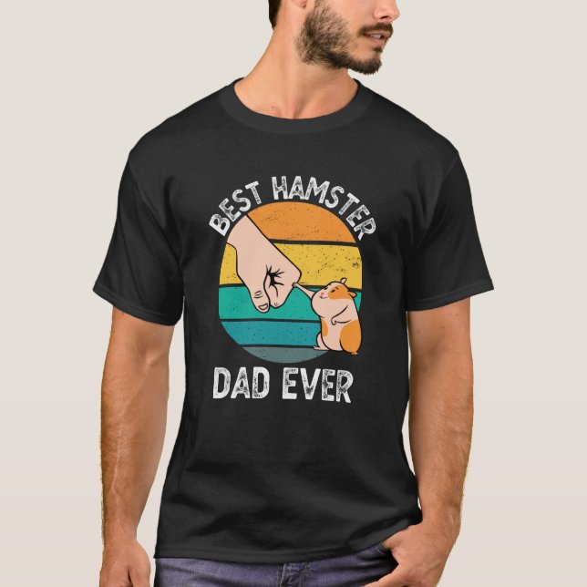 Bästa Hamster Pappa - Nyare Hamster Owner Gift T Shirt (Framsida)