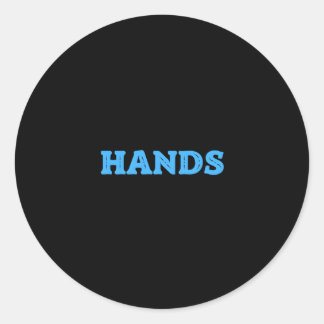 Bästa handavtryckssida för Fars dag med Händer ned Runt Klistermärke