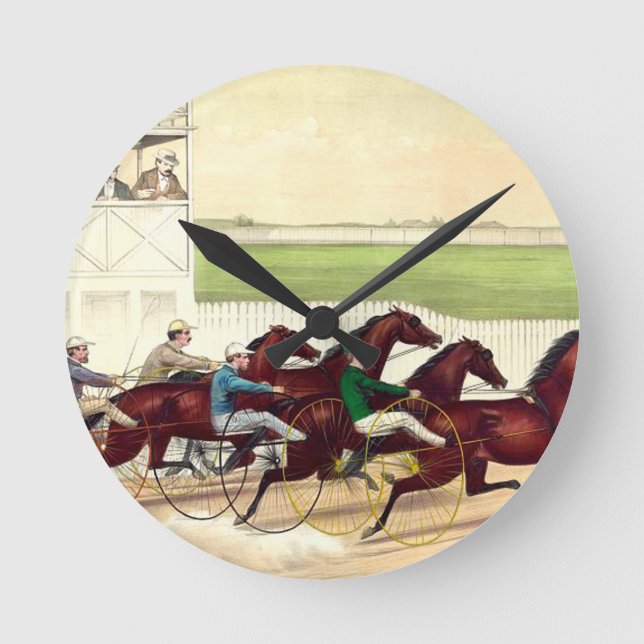 BÄSTA hästkapplöpning är mitt liv Rund Klocka (Framsida)