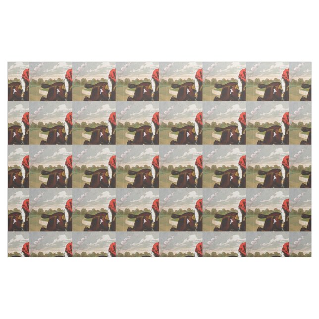 BÄSTA hästkapplöpning är mitt liv Tyg (Fat Quarter)