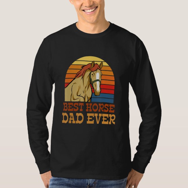 Bästa hästpappa någonsin roliga häst kostymdesigns t shirt (Framsida)