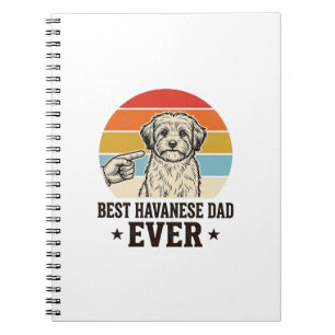 Bästa Havanesiska Pappa Någonsin Vintage Hund Tröj Anteckningsbok