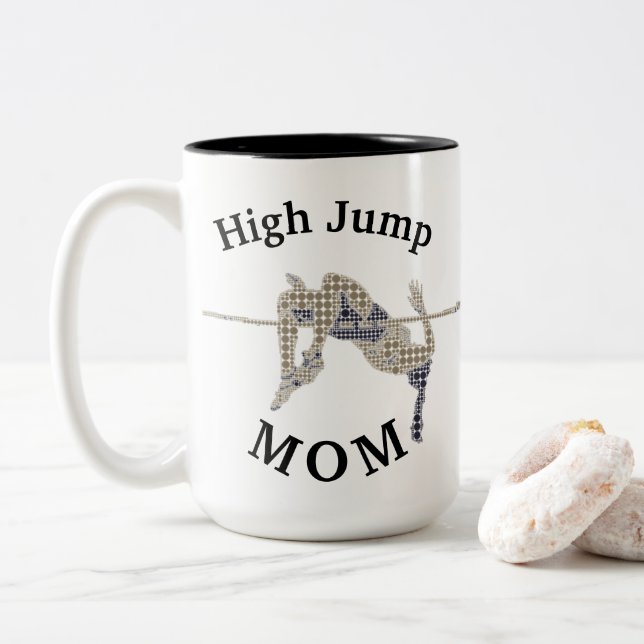 Bästa "High Jump MAMMA" någonsin! Mors dag Två-Tonad Mugg (Med munk)