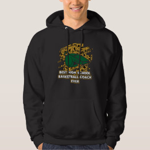 Bästa High School Baskettränare någonsin Tränar H Hoodie