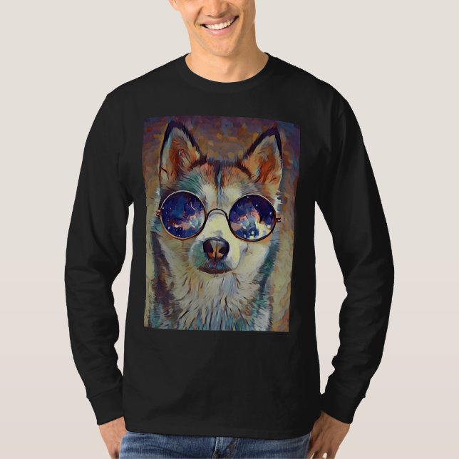 Bästa himlen för Husky Mamma Pappa T Shirt (Framsida)