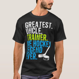 Bästa Hockey Farbror Tränare Familj Sport T Shirt