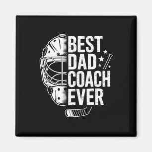 Bästa Hockey Pappa Tränare Någonsin Retro Pappa Ho Magnet