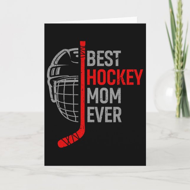 Bästa hockeymamma någonsin Rolig hockey - Mors dag Kort (Framsida)