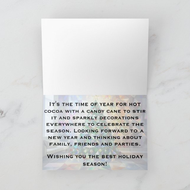 Bästa högtidsperioden Gnistrande julgran Xmas Helgkort (Inuti)