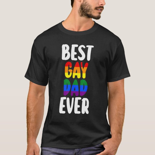 Bästa homosexuella pappa någonsin HGBTQ Gay pride T Shirt (Framsida)