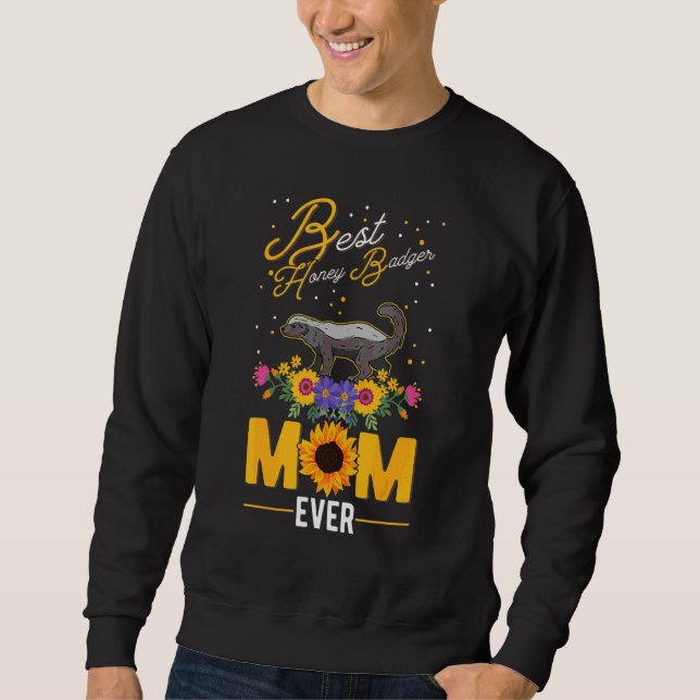 Bästa Honungsgrävlingmamma någonsin Lång Ärmad Tröja (Framsida)