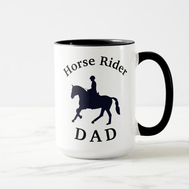 Bästa "Horse Rider PAPPA" nånsin! Fars dag Mugg (Höger)