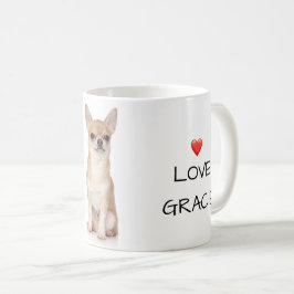 Bästa.Hund.Aldrig. Chihuahua Kärlek Namn Photo Kaffemugg