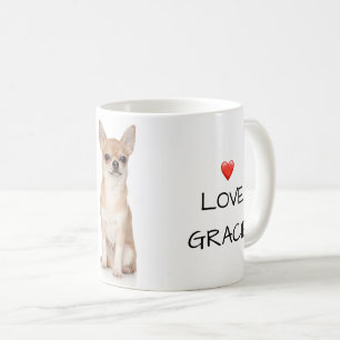 Bästa.Hund.Aldrig. Chihuahua Kärlek Namn Photo Kaffemugg