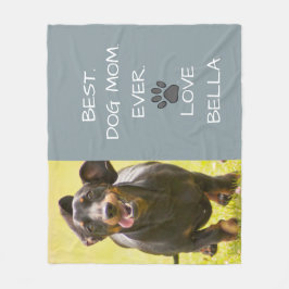 Bästa.Hund.Aldrig. Doxie Kärlek Namn Photo Fleecefilt